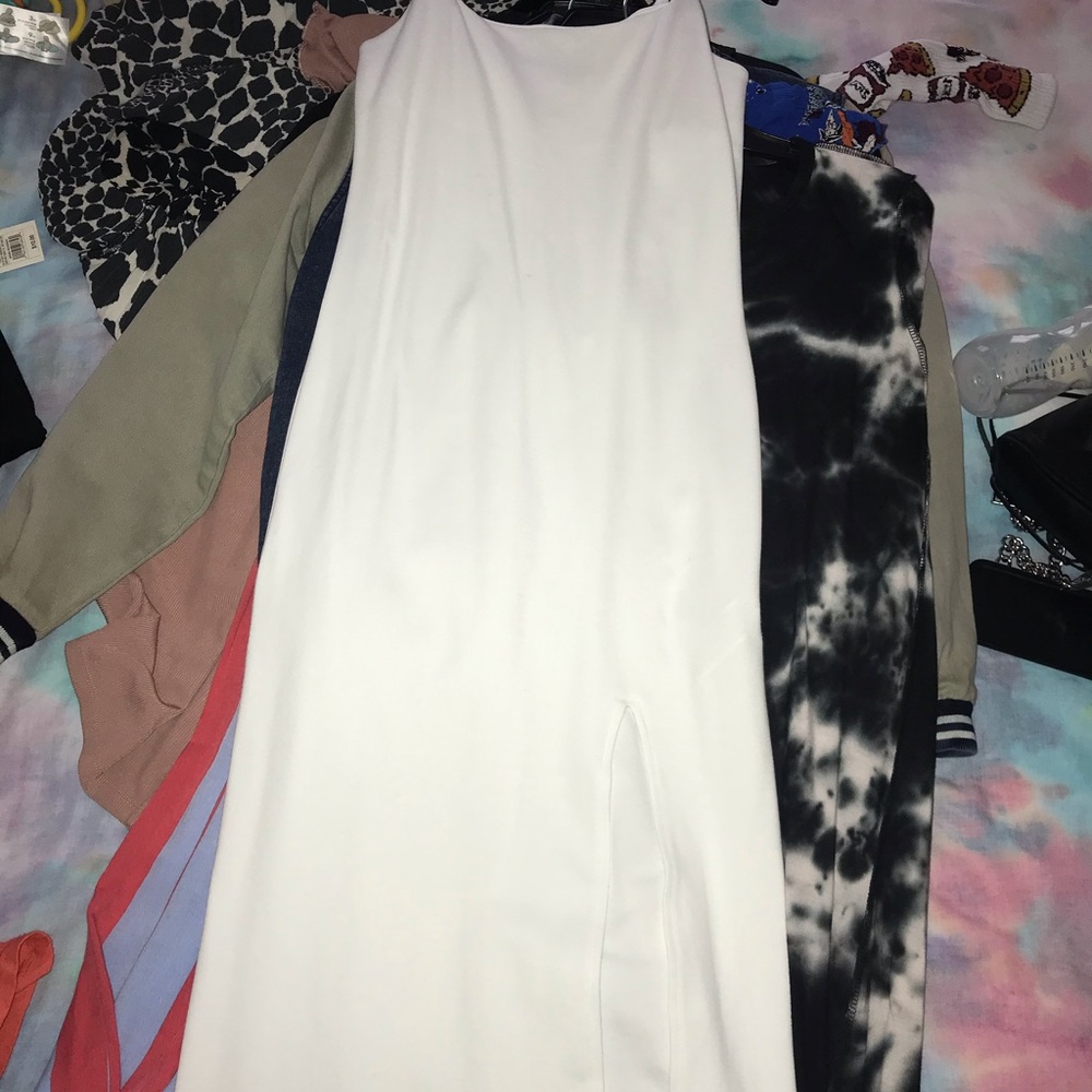 White side slur dress